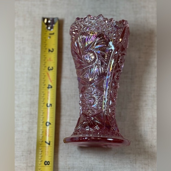 LE Smith Pink Aztec Heritage Glass Vase - Picture 4 of 4